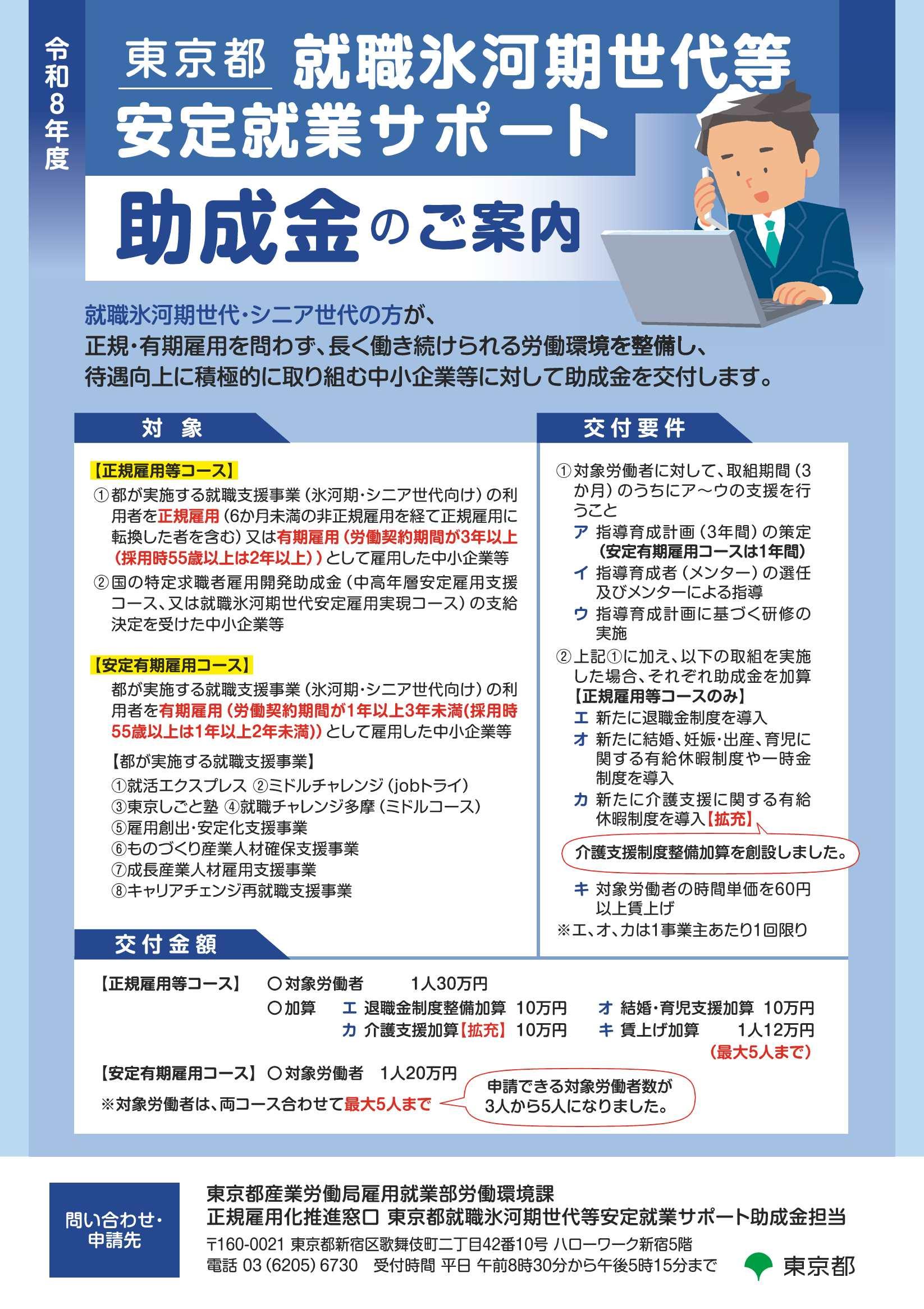 氷河期助成金リーフレット画像
