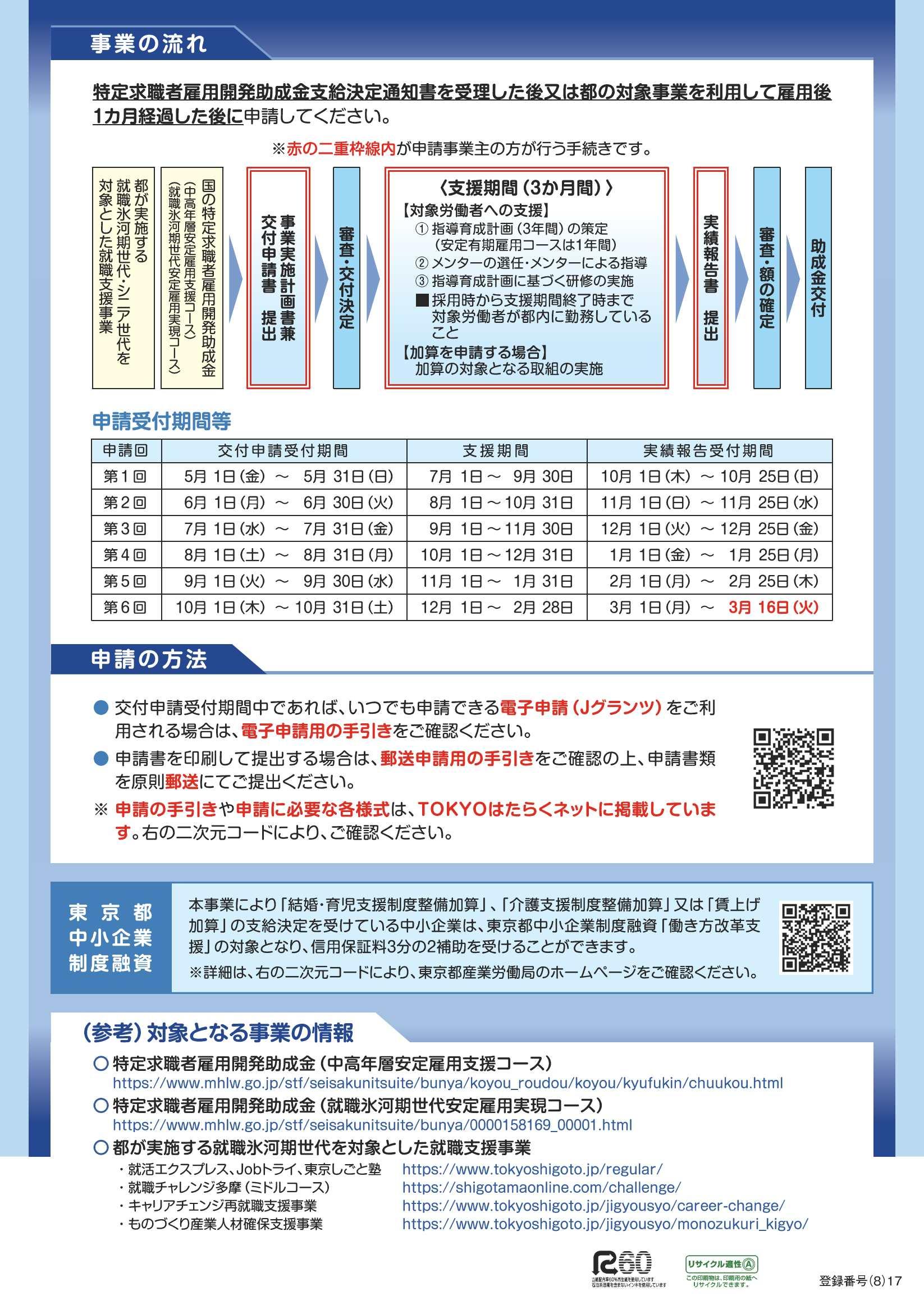 氷河期助成金リーフレット画像